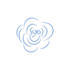 Sketch rose, hand drawn, ink style