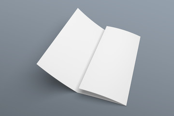 Tri fold brochure 3D illustration mock-up No. 2