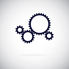 Gears on a white background. Working gear. Vector illustration