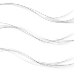 Three abstract halftone grey smoke futuristic swoosh waves collection