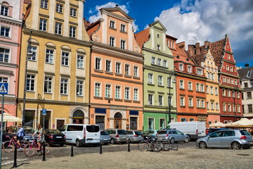 Fototapeta na wymiar Wroclaw, Häuserzeile am Salzmarkt