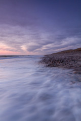 Danish west coast beach at sunset