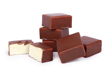 gourmet Chocolate bar isolated on white background