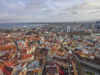 Deurstickers Aerial view Tallinn Old Town © photoexpert