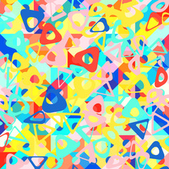 Fun Fashion Geometric Pop Art 1980 Style Pattern