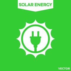 Solar energy vector icon