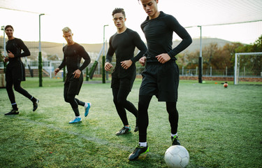 Five a side soccer team training session © Jacob Lund