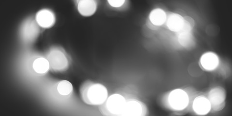 Black and white unfocused lights abstract background