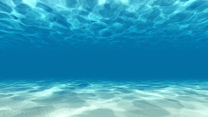 Fototapeta Tranquil underwater scene 3D render obraz