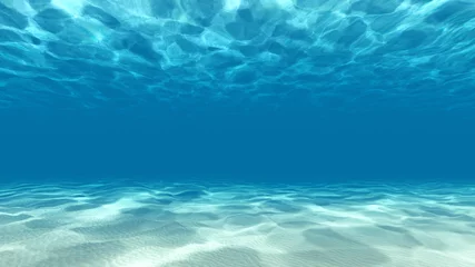 Fotobehang Tranquil underwater scene 3D render © zozulinskyi