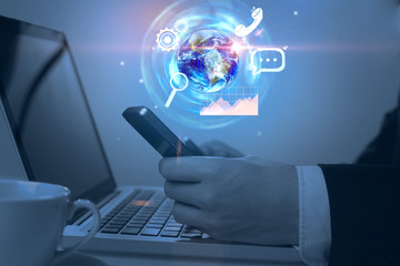Future and communication concept