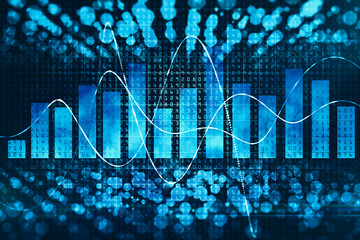 Technology, computing and statistics concept
