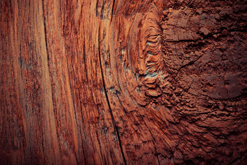 Rough weathered wooden board. Rustic texture for background. Toned