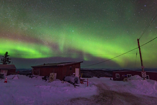 Aurora borealis  over Fairbank Alaska