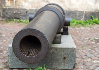 Old cannon barrel