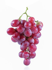 red grapes isolated on white background