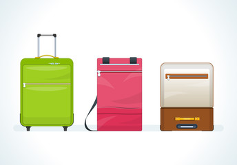Travel suitcase on wheels, bag for everyday life, suitcase travel.