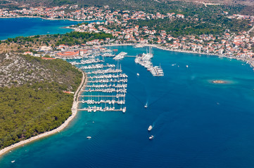 Adriatic town of Rogoznica sailing harbor, marina, Dalmatia, Croatia