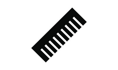 Comb icon illustration. Parlour comb isolated on white. eps 10