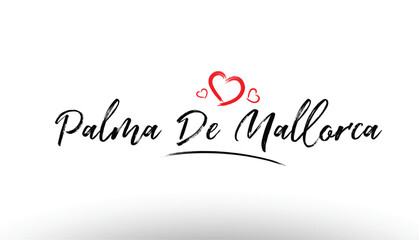palma de mallorca europe european city name love heart tourism logo icon design © dragomirescu