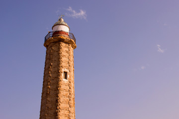 Lighthouse. Beautiful historic lighthouse. Costa del Sol, Andalusia, Spain.