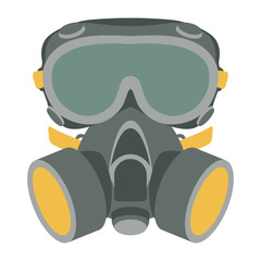 gas mask vector illustration flat style front