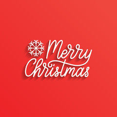 Vector Merry Christmas lettering. Nativity typography. Happy Holidays greeting card, poster template