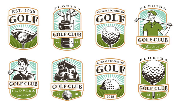 Golf vector set (12 logos)