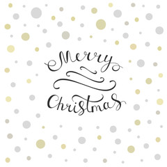 Merry Christmas calligraphy lettering greeting card