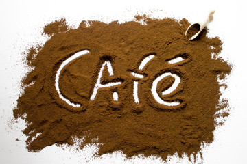 Kaffepulver beschrieben