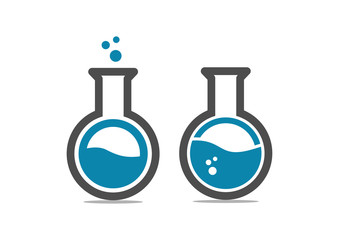 Laboratory Test Reaction Tube Glass Illustration Logo Symbol