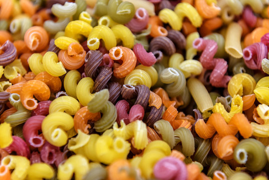 colored italian pasta