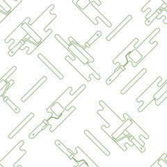 Seamless pattern of rollers for paint and paint spots.