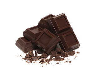 broken bar of dark chocolate