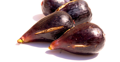 Fig. Fresh figs isolated on white background.