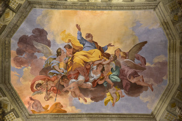 Fresque de l'église baroque San Leone à Pistoia en Toscane, Italie