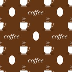 Coffee cup coffee bean seamless.