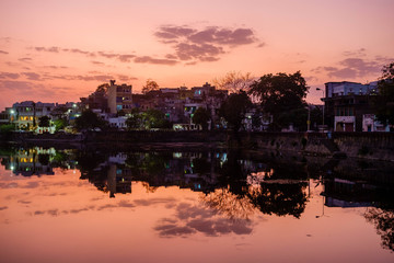 Fototapeta na wymiar Sonnenuntergang in Udaipur