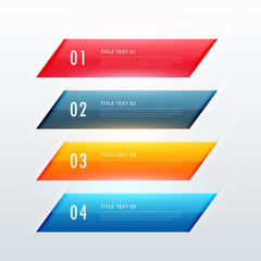 four steps colorful infographic banner design
