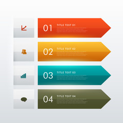 business infographic template with four options