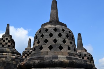 Ancient Buddhist stupa. The Island Of Java, Indonesia