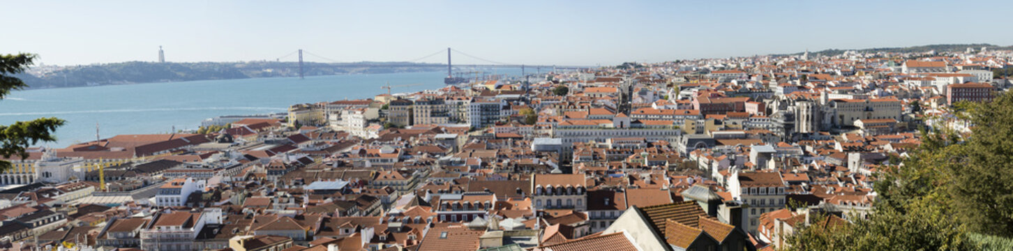 Panoramic view of Lisbon, Portugal.