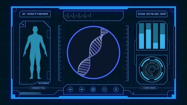 futuristic medical app ui