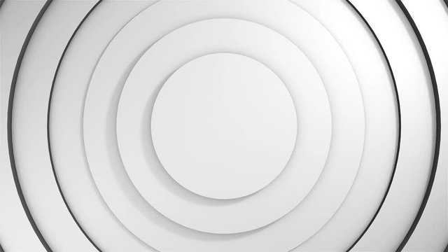 abstract background with moving circular geometry of white color.