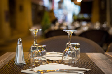 table-topped table in a restaurant