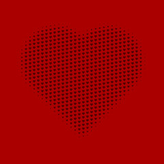 Obraz na płótnie Canvas Heart gradient halftone hearts background in pop art style.