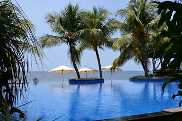 The pool on the sea coast. Indonesia