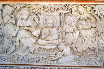 Religious stone carving. Indonesia