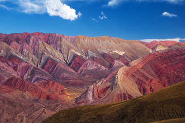 Il cerro dei 14 colori, nel nor dell'Argentina vicino a Salta - obrazy, fototapety, plakaty