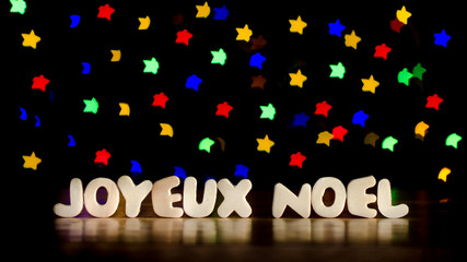 Joyeux Noel, merry christmas in French language